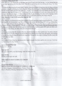 Thuốc Uroka 0.5mg Điều trị và ngăn tiến triển bệnh tăng sản lành tính tuyến tiền liệt(3 vỉ x 10 viên)