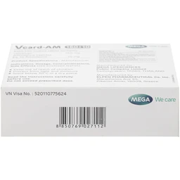 Thuốc Vcard-am 160/10mg Mega Điều trị tăng huyết áp vô căn (4 vỉ x 7 viên)