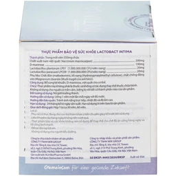 Viên uống bổ sung lợi khuẩn, D-mannose, việt quất cho phụ nữ Lactobact Intima (30 viên)