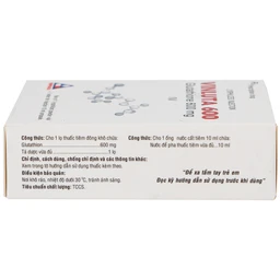 Thuốc tiêm Vinluta 600 Vinphaco giảm độc tính của xạ trị và hóa chất điều trị ung thư (1 lọ bột + 1 ống nước cất tiêm 10ml)