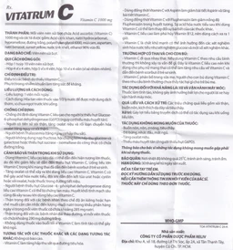 Thuốc Vitatrum C 1000mg Reliv ngăn ngừa và điều trị bệnh do thiếu vitamin C (10 viên)