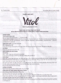 Thuốc nhỏ mắt Vitol 12ml Merap dùng cho các tình trạng khô mắt