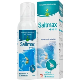 Xịt mũi Saltmax+++ 100ml giúp vệ sinh mũi, làm sạch chất nhầy
