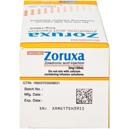 Thuốc tiêm truyền Zoruxa Điều trị loãng xương ở phụ nữ sau mãn kinh và nam giới Hộp 100ml