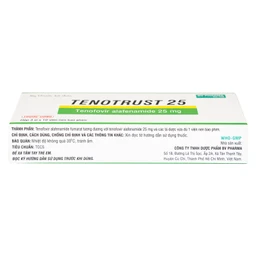 Thuốc Tenotrust 25 BV Pharma điều trị viêm gan B mãn tính ở người lớn và trẻ em (3 vỉ x 10 viên)