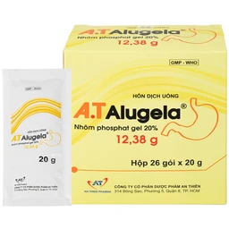 Hỗn dịch thuốc A.T Alugela An Thiên điều trị viêm thực quản, viêm dạ dày cấp và mạn tính (26 gói x 20g)