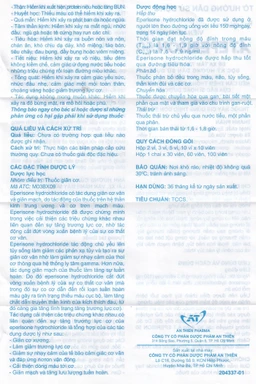 Thuốc A.Teperison 50 An Thiên Pharma điều trị thoái hóa cột sống cổ, bệnh mạch máu não (3 vỉ x 10 viên)