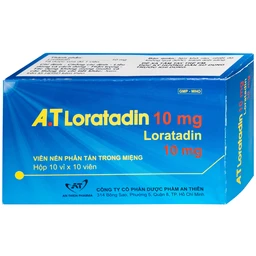 Viên nén phân tán trong miệng Loratadin 10mg An Thiên điều trị viêm mũi dị ứng, mề đay (10 vỉ x 10 viên) 2