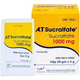 Hỗn dịch uống A.T Sucralfate 1000mg An Thiên điều trị loét dạ dày tá tràng (20 gói x 5g)