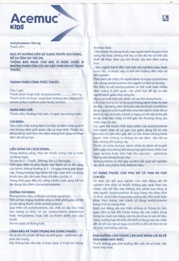 Thuốc cốm Acemuc Kids 200mg Sanofi long đàm, tiêu nhầy, giảm ho (30 gói x 1g)