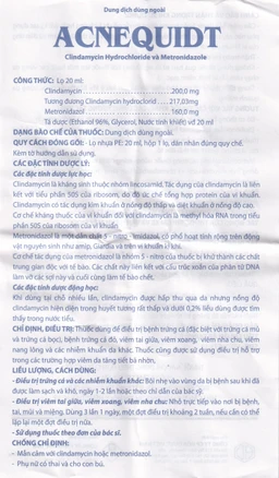 Dung dịch dùng ngoài Acnequidt Hóa Dược điều trị bệnh trứng cá (20ml)