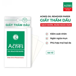 Giấy thấm dầu Acnes Oil Remover Paper giúp kiểm soát nhờn, ngăn ngừa mụn (100 tờ) 2