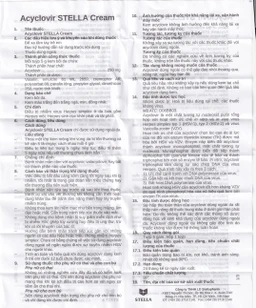 Kem bôi da Acyclovir Stella Cream (5g) điều trị nhiễm virus Herpes simplex