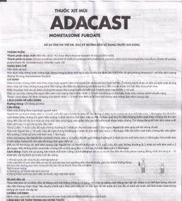 Thuốc xịt mũi Adacast Meraplion điều trị viêm mũi dị ứng, sung huyết và mất mùi, viêm mũi xoang (60 liều)