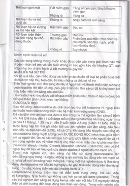 Thuốc Aerius 5mg MSD giảm nhanh các triệu chứng viêm mũi dị ứng, mày đay (1 vỉ x 10 viên)