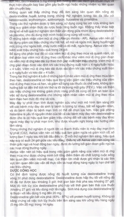 Thuốc Aerius 5mg MSD giảm nhanh các triệu chứng viêm mũi dị ứng, mày đay (1 vỉ x 10 viên)