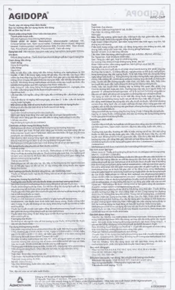 Thuốc Agidopa 250mg Agimexpharm điều trị tăng huyết áp (10 vỉ x 10 viên)