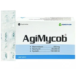 Viên đặt phụ khoa Agimycob Agimexpharm điều trị viêm âm đạo (1 vỉ x 10 viên)