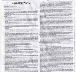 Thuốc Agirovastin 10 Agimexpharm điều trị tăng cholesterol máu (6 vỉ x 10 viên)