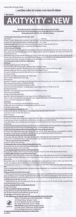 Hỗn dịch uống Akitykity-New 200mg Pharbaco vị ngọt hương cam diệt các loại giun sán, ấu trùng và trứng (2 gói x 1.5g)