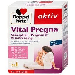 Viên uống bổ sung vitamin và khoáng chất cho phụ nữ mang thai Doppelherz Aktiv Vital Pregna (Hộp 30 viên)