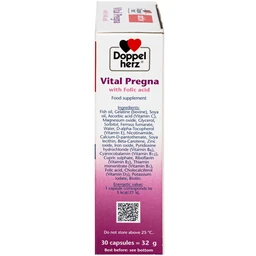 Viên uống bổ sung vitamin và khoáng chất cho phụ nữ mang thai Doppelherz Aktiv Vital Pregna (Hộp 30 viên)