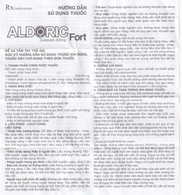 Thuốc Aldoric Fort 200mg S.P.M điều trị thoái hóa khớp, viêm khớp (3 vỉ x 10 viên)