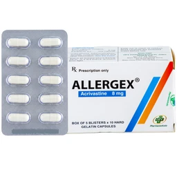 Thuốc Allergex 8mg OPV điều trị viêm mũi dị ứng, mày đay vô căn mạn tính (5 vỉ x 10 viên) 1