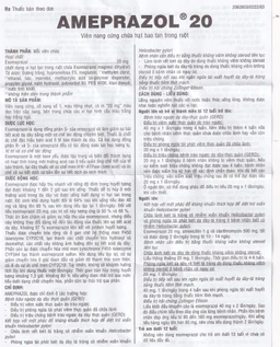 Thuốc AmePrazol 20mg OPV điều trị bệnh trào ngược dạ dày thực quản (5 vỉ x 6 viên)