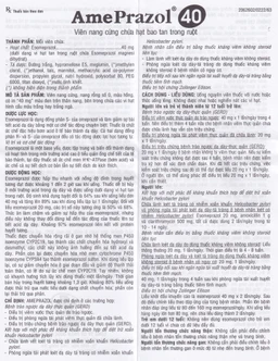 Thuốc AmePrazol 40mg OPV điều trị bệnh trào ngược dạ dày, thực quản (2 vỉ x 7 viên)