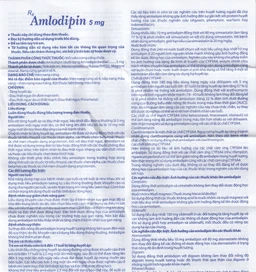 Thuốc Amlodipin 5mg Domesco điều trị tăng huyết áp, đau thắt ngực (3 vỉ x 10 viên)