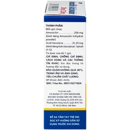 Thuốc Amoxicillin/Acid clavulanic 250mg/31,25 mg Imexpharm điều trị nhiễm khuẩn (Hộp 12 gói) 3
