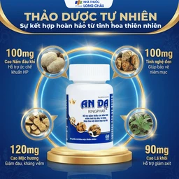 Viên uống hỗ trợ giảm axit dịch vị, giảm viêm loét dạ dày, tá tràng An Dạ Kingphar (60 viên) 3