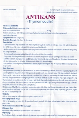 Thuốc Antikans Armephaco hỗ trợ tăng cường hệ miễn dịch (3 vỉ x 10 viên)