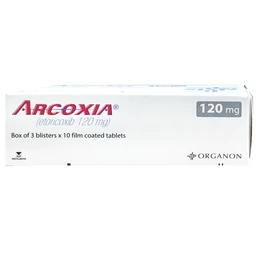 Thuốc Arcoxia 120mg Organon điều trị cấp tính và mãn tính thoái hoá khớp và viêm khớp dạng thấp (3 vỉ x 10 viên)