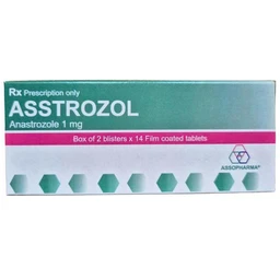Thuốc Asstrozol Assopharmar điều trị ung thư vú đã tiến triển ở phụ nữ sau mãn kinh (2 Vỉ X 14 Viên)