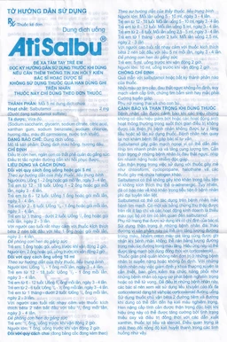 Dung dịch uống Atisalbu 5ml An Thiên điều trị co thắt phế quản do hen, viêm phế quản mãn tính (30 gói)
