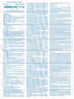 Thuốc Atimecox 15mg An Thiên giảm các dấu hiệu và triệu chứng của viêm xương khớp (3 vỉ x 10 viên)