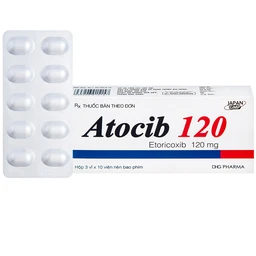 Thuốc Atocib 120mg DHG điều trị thoái hóa khớp, viêm khớp dạng thấp (3 vỉ x 10 viên)