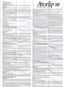 Thuốc Atorlip 10mg DHG điều trị tăng cholesterol toàn phần, tăng LDL-cholesterol (3 vỉ x 10 viên)