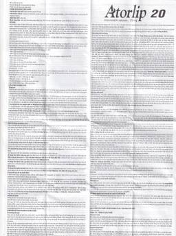 Thuốc Atorlip 20mg DHG điều trị tăng cholesterol toàn phần và LDL-cholesterol (3 vỉ x 10 viên)