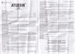 Siro ho Atussin United hỗ trợ giảm các triệu chứng ho (30ml)