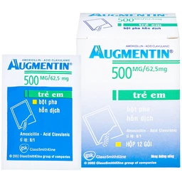 Bột Augmentin 500mg/62.5mg GSK điều trị nhiễm khuẩn (12 gói) 1