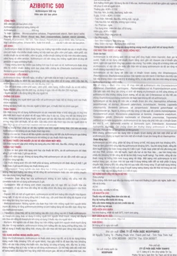 Thuốc Azibiotic 500 Medipharco điều trị nhiễm khuẩn (2 vỉ x 3 viên)
