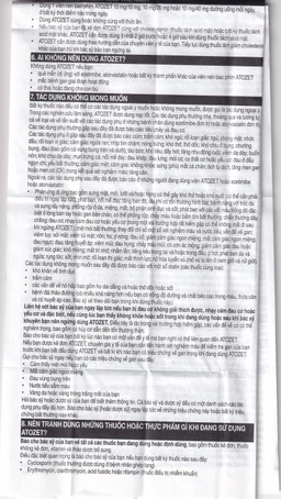 Thuốc Atozet 10mg/10mg MSD điều trị rối loạn mỡ máu, phòng ngừa các bệnh tim mạch (3 vỉ x 10 viên)