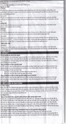 Thuốc Atozet 10mg/10mg MSD điều trị rối loạn mỡ máu, phòng ngừa các bệnh tim mạch (3 vỉ x 10 viên)