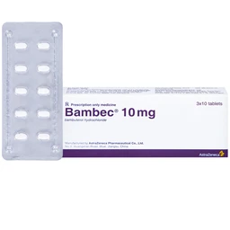 Thuốc Bambec 10mg AstraZeneca điều trị hen phế quản, co thắt phế quản (3 vỉ x 10 viên) 1