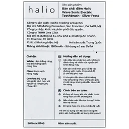 Bàn chải điện công nghệ chuyển động kép halio wave sonic electric toothbrush - silver frost (màu xám) 7