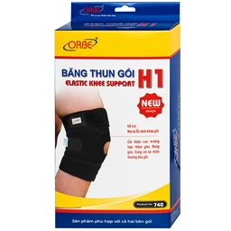 Băng thun gối Orbe h1 màu đen size s/m hỗ trợ vận động khi chơi thể thao 7