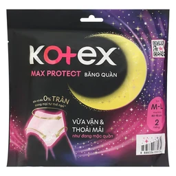Băng vệ sinh dạng quần Kotex max protect (gói 2 miếng) Size L-XL 2